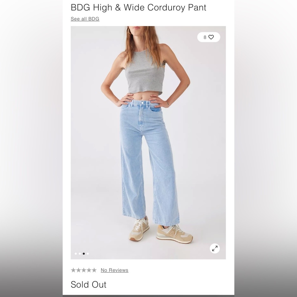 Urban Outfitters BDG Blue Corduroy Pants 31